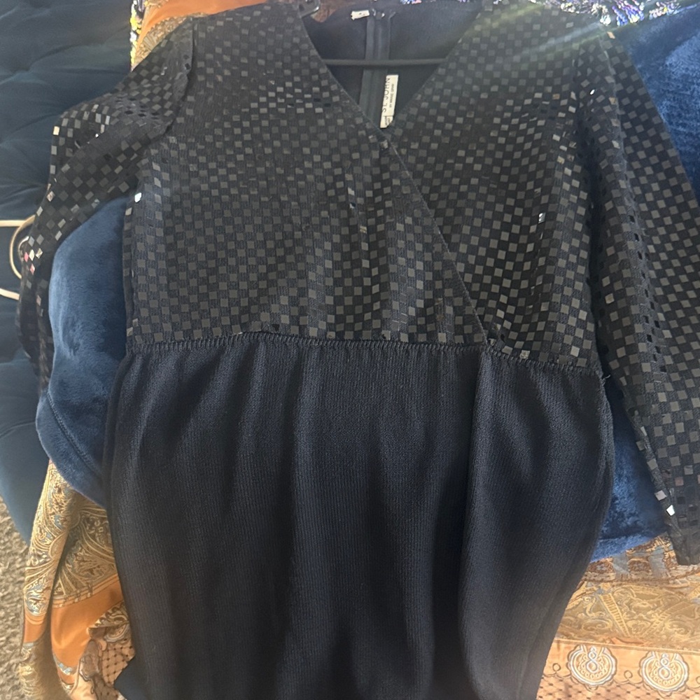 St. John Collection Black Checkered Dress